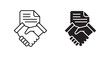 © Jack - Contract icons, black line art and clipart vector logo