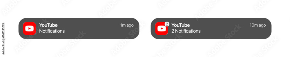 YouTube iOS 26 new update showing liquid glass style notifications with ...