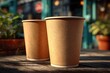 © Indronath - Unique bamboo texture paper cups design high resolution picture