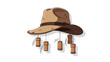 © Throm-Ka - Hat with corks hanging in a playful style symbolizing Australia Day