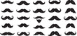 © MdMojnu - Collection of Black Mustache Silhouettes on White Background