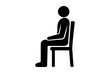 © 4Max - Silhouette of person sitting on chair: minimalist design concept