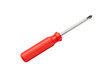 © Nolan - Red Phillips head screwdriver isolated PNG on transparent background, hand tool for construction and repair work