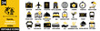 © Shah - Set of 24 Travel and Tourism Hospitality Icons. Vector Symbols for Vacation Planning, Hotel Booking, Transportation, and Holiday Luggage.