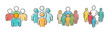 © SulaimanIslam - Colorful hand-drawn people icons illustrating community, team, and social groups