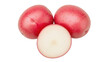 © Pablo - Isolated red potatoes, whole and halved, a staple vegetable, fresh and nutritious crop