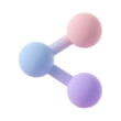 © Andrei - Soft 3d share icon with connected nodes isolated on transparent background for social media apps, content sharing features, communication tools, presentations, and modern UI design