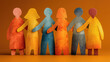 © Dilruba - A group of diverse paper cutout figures highlighting teamwork collaboration unity and inclusion