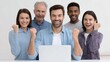 © Adul khotchasri - A joyful group of five people celebrating together, with smiles and raised fists, in front of a laptop, showcasing positive teamwork and camaraderie.