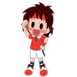 © kids-hc - 元気いっぱい！スポーツウェアの可愛い女の子イラスト