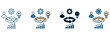 © Nurul - Multicolor development vector icon set illustrating business growth, development , innovation, performance improvement, and workflow development. and corporate branding