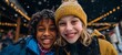 © iuricazac - Two children posing together in snowy weather during winter.