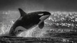 © Mas - Orca whale breaching water surface in the ocean