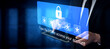 © InfiniteFlow - A modern depiction of a man using digital technology to securely input a one-time password, illustrating the importance of cybersecurity in banking and online transactions. Gantry
