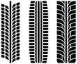 © Vector Gallery - Tire tread patterns in black and white vector graphics,