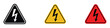 © MdNurul - High voltage warning icon vector. electrical danger warning, safety alerts symbol. vector illustration.