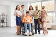 © Pixel-Shot - Job applicants with blind woman and man in wheelchair at office