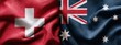 © BlackLion - Flags of Switzerland and Australia placed side by side showing their colors and symbols in a simple design