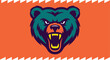 © Ishika - Angry bear mascot logo with ferocious growling grizzly head for sports team branding energetic animal character illustration for esports gaming identity apparel design and competitive club emblem