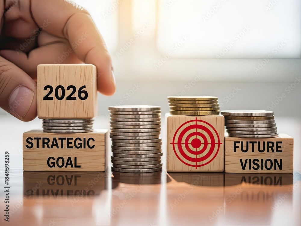 Setting strategic goals for 2026 future vision Stock Photo | Adobe Stock