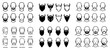 © Евгений Мельничук - Various beard styles and male face line drawings