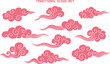 © zuzendesign - traditional cloud set chinese china japanese korean asian traditional illustrations calligraphy decorations element vector design for background and wallpaper 4