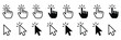 © MDSAIDUR - arrow and hand pointer cursor icon set featuring computer mouse click symbols, rank title inspired vector illustration for user interface navigation