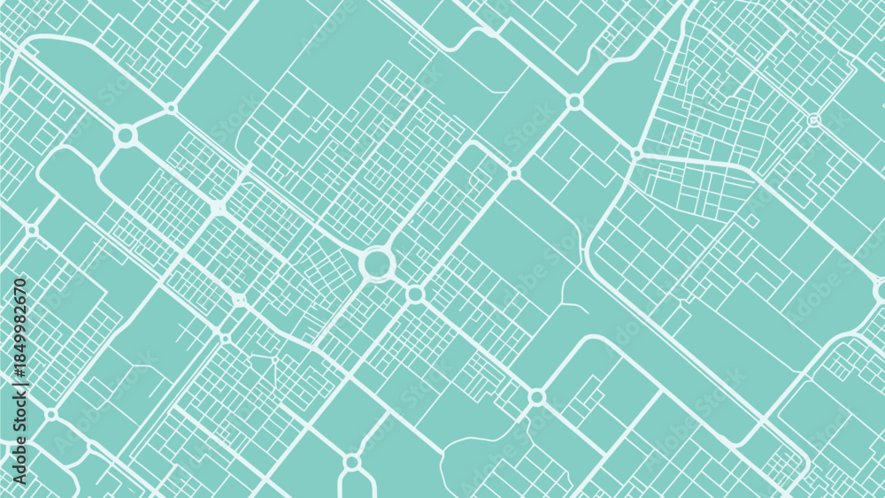 A stylized, abstract overhead view of a city map with white lines on a ...