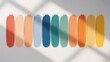© NAEEM - Elegant palette of color swatches displaying a variety of trending hues and tones for design and artistic inspiration