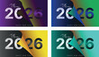 © Moharaj - Happy New Year 2026 celebration backgrounds with 4 colorful designs