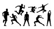 © Chimoetya_images - Dynamic black silhouettes capturing various human actions, depicting athletic poses and energetic movements