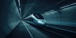 © VRVisionary - Modern velocity train exiting a tunnel showcasing aerodynamic structure for rapid transit, World Transit Day