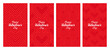 © hiten666 - A set of red Valentines Day story templates with heart patterns and text. Holiday background collection for social media, love message concept.