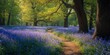 © Giovanni - Springtime forest trail with blooming flowers, suitable for editorial header backgrounds