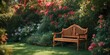 © Seyyar - Rhododendron garden featuring a wooden bench, designed for leisure amid spring blooms