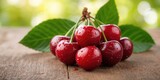 Bright red sweet cherries are a nutritious snack, ideal for fruit salads and desserts, World Food Day