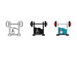 © MD ABDUL HANNAN - Dumbbell Icon Set Fitness Equipment Vector Illustration
