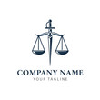 © agussssss - Elegant logo featuring a sword piercing through the scales of justice, symbolizing law, fairness, and business integrity, with placeholder text below.