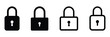 © Oliver Vandenberg - Lock or closed padlock icons set designed in filled, outline, line and stroke style