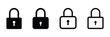 © Oliver Vandenberg - Vector lock icons. Locked icon set for app, UI, UX, and website. Vector illustration on white background.