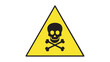© vectorassets - Skull toxic icon vector illustration on a white background. Toxic warning yellow sign.