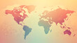 © FDX - Vibrant world map with colorful gradient background for global business