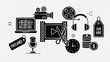© Den - Video Production and Freelance Business Icons Set.