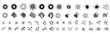 © MD - Black and white starburst flash explosion comic doodle impact burst sparkle highlight icon set