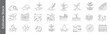 © marufpro555777 - Soil, farming and agriculture icon set – editable outline symbols of planting, roots, irrigation, earthworm, drought and crop field