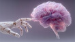 © galam - Robotic Hand Touching AI Brain
