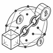 © Vector_Collections - Network vector illustration of cyptocurrency chain with gears