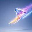 © Aquir - freestyle skiing banner. freestyle skiing dynamic wallpaper with colorful light trails on a dark background