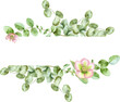 © milavas - Watercolor border of eucaliptus