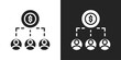 © Rusmicon - sharing economy Icon In Black And White Glyph Style